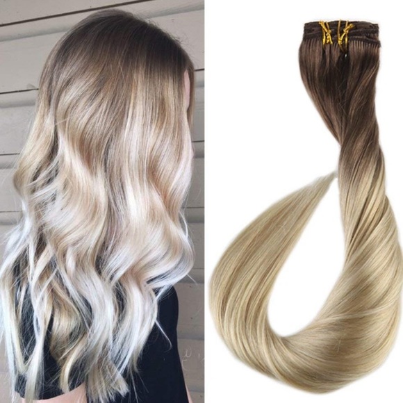 ✨ 20”  #6B -#613FULL HEAD Human Hair Clip Ins *NWT main image 5